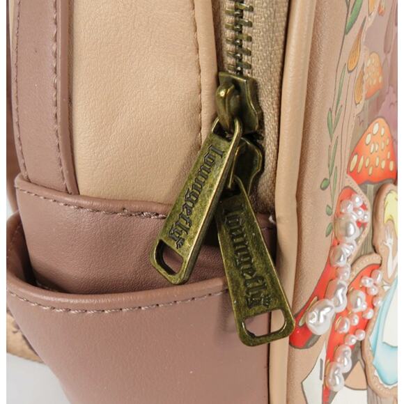 Loungefly Storybook Wonderland Scene Mini Backpack Faux Leather Tan main image 8